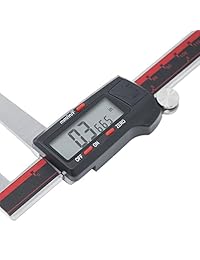 VINCA DRGA 0605   Rotor electrónico digital (medida fracciones, conversión de 0 a 6 pulgadas 5.906 in, cuerpo de acero inoxidable, pantalla LCD extra grande, herramienta de medición automática)