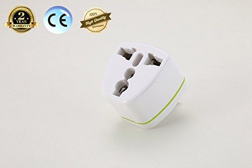 PRUGNA Travel Plug Adapter UK/EU/ AU to US 10A Converts Outlet CE Certified
