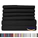 Sweet Home Collection 6 Piece Bed Sheets 1500 Supreme Collection Microfiber Deep Pocket Set-Extra Pillow Cases, Value, Queen, Black