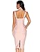 Meilun Womens Sleeveless Bodycon Dress Bandage Straless Dress (S, Pink Beige)