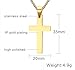 Cross Necklace, Quantum 3mm Stainless Steel Pendant Chain for Men Women Gold