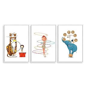 Framed Canvas Wall Art for Living Room, Bedroom Cute Animals Baby Room Canvas Prints for Home Decoration Ready to Hanging - 16"x24"x3 Panels