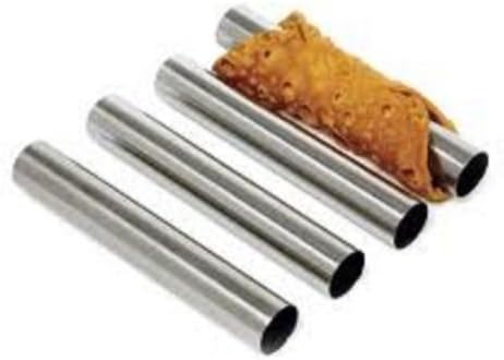 4 Cannoli Dessert Tube Forms Pastry Dessert Set Plated Steel 4509 by Bakeware