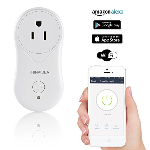 Wifi Smart Plug Outlet,THIN Mini Socket,Wireless Smart Outlet,Compatible With Alexa Echo/Google Home,Voice Control,Timing Function,No Hub Required,Easy to Use,Remote Control by Phone with Anywhere
