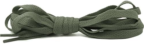 Women's Shoes19 Flat Shoelaces 29 Colors and with 4 Different Lengths Green, 36"