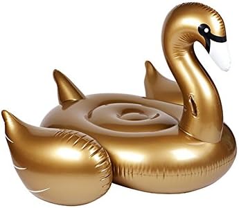 Inflatable Luxe Gold Swan Pool Float by Sunnylife Australia