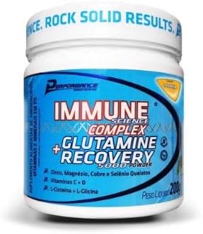 Imunne Science Complex Glutamina Vegano Recovery 5000 Power Performance Nutrition 200 g (Laranja)
