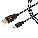 Mini-USB Cable, EZOPower 3 feet Braided Jacket USB Data Cable for GoPro Hero 4, Hero 3, Hero 3+, Hero, Silver, Black, White, All Edition - Tangled Free