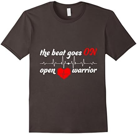 Mens Post Heart Surgery Bypass Recovery Tshirt Open Heart Warrior XL Asphalt