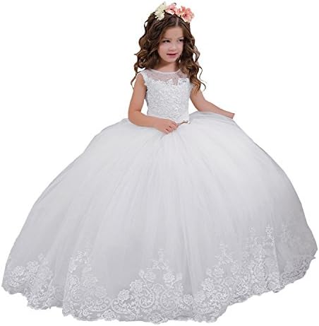 Vintage Lace Embellished Girls Communion Dresses 2-12 Year Old
