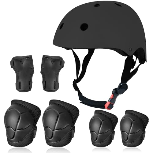 Adjustable Helmet for Kids with Set Skateboard Knee Pads for Toddler, Bike Helmet Boys and Girls from Toddler to Youth, Kids Bike Helmet Bicycle Helmet Skateboard Helmet