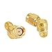 RP SMA Male to RP SMA Female 45 Degree Antenna Adapter Gold Plated Connector for FPV Race RX5808 Fatshark Goggles Pack of 2
