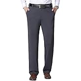 IDEALSANXUN Fleece Lined Pants for Mens Straight Leg Casual Stretch Dress Pants