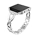Bling Rhinestones Watch Band with Frame for Fitbit Blaze Bands for Women, Metal Band Watch Bracelet Replacement Band Strap for for Fitbit Blaze Accessory Bands (Silver)