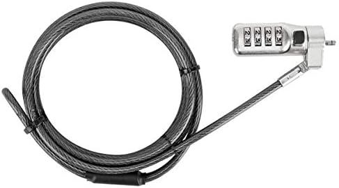 Targus DEFCON 3-in-1 Lock, Resettable Combination Retail Lock for Laptop Computer and Desktop Security Cable (ASP86RGL)