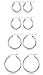 Jstyle Jewelry Women's Cute Small Hoop Earrings Stainless Steel 4 Pairs a Set