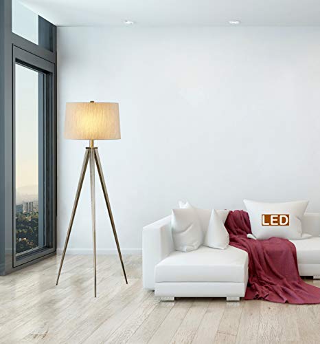Artiva USA Hollywood LED Tripod Floor Lamp with Dimmer