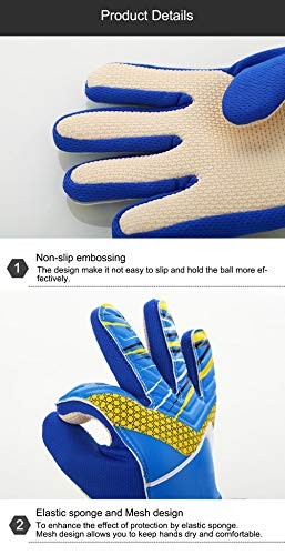 image for Jalunth Goalkeeper Goalie Soccer Gloves - Kids Football Goal Keeper Gl