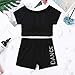 YiZYiF Kids Girls Basic 2 Piece Active Outfit Crop Top and Shorts Set for Gymnastics/Dancing/Workout