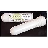 NAUSEA & TUMMY Aromatherapy Inhaler! Relief for Car & Morning Sickness, Chemo Queasiness, Bad Belly, Migraine Quease, Medication illness! Pocket Purse Stick, Handy Portable. Inhale Deeply for fast relief. 100% Natural Botanicals. Made fresh in USA! Drug Free Alternative