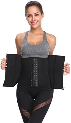 KHC Women’s Natural Latex Underbust Zipper Waist Corset Trainer Girdle