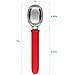 Vremi Small Scoops Round Ice Cream, Cookie Dough and Frozen Yogurt-Mini Metal Scooper-Ergonomic Plastic Handle with Non-Slip Rubber Coating for Easy Grip-Dishwasher Safe-Red