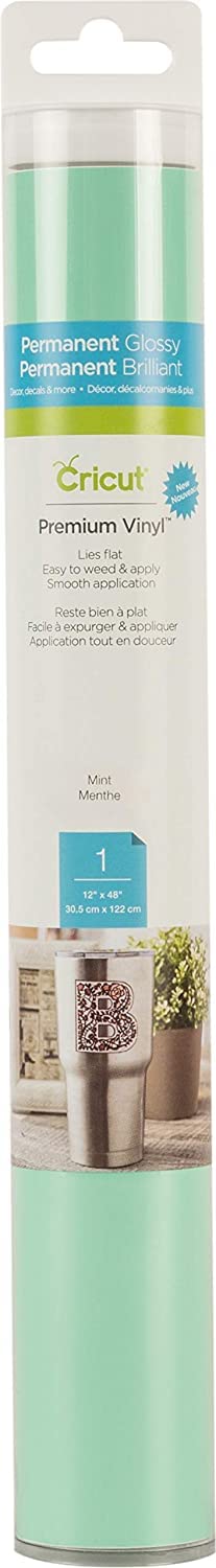 Cricut Premium Permanent Vinyl 12"x48" (Mint), 12" x 48"