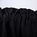 NICETOWN Black Blackout Curtains for Kitchen RV Camper Thermal Inuslated Double Rod Pocket Half Window Tiers for Cafe Short Curtains for Smal Window (1 Pair, 29