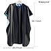 Queentools Waterproof Salon Nylon Cape, Barber Cape with Neck Duster for Hair Cutting, Black