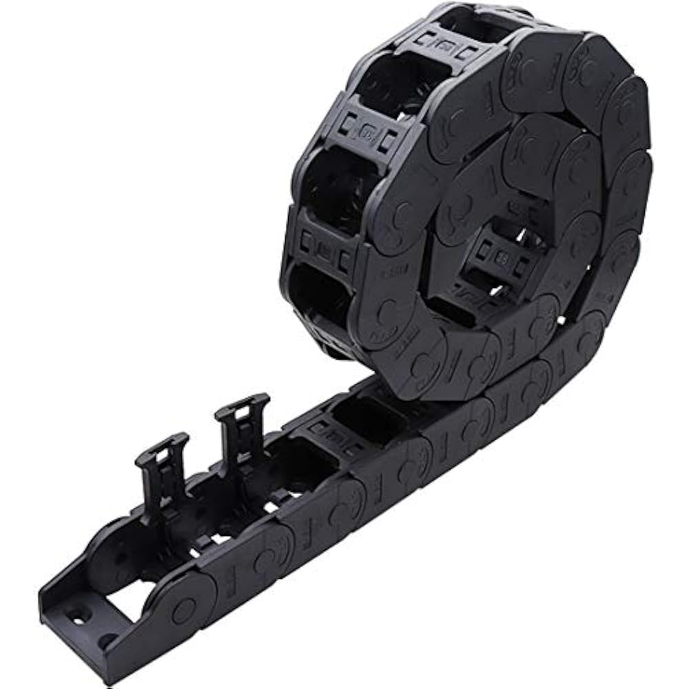 Cable Twist Chains Drag 1M Long Black CNC Machine Tool Wire Carrier