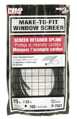 Prime-Line Products P 7521 Screen Retainer Spline, .165-in, 25-ft, Black