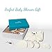 Bimboly Extra Soft Baby Bamboo & Cotton Hooded Towel + Bonus Bath Set | Antibacterial and Hypoallergenic | Keeps Baby Dry and Warm | Sized for Infant and Toddler | Baby shower Gift | Ivory