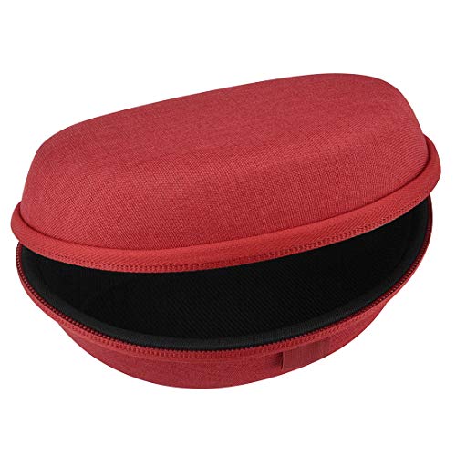 Geekria UltraShell Beats Solo2, Solo3 Headphones Hard Shell Carrying Case/Headset Protective Travel Bag with Space for Cable, Parts and Accessories (Red)