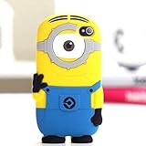 iTitan Yellow Minion With One Eye {Minion Character} Soft and Smooth Silicone Cute 3D Fitted Bumper Gel Case for iPod 4 (4G) 4th Generation iTouch by Apple 