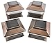 4 Pack Solar Powered Copper Outdoor Garden Deck Patio Fence Pathway Post Light for 4x4 Wood Posts