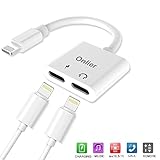 Adapter & Splitter, Dual Headphone Audio & Charge Adapter，2 in 1 Dual Adapter for Jack Call + Sync + Charging + Music for IP X/8/8Plus/7/7Plus