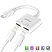Adapter & Splitter, Dual Headphone Audio & Charge Adapter，2 in 1 Dual Adapter for Jack Call + Sync + Charging + Music for IP X/8/8Plus/7/7Plus