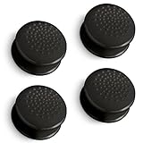 Fosmon [Set of 4] Extended Thumb Grips Analog Stick Joystick Controller Performance for PS4 | PS3 | Xbox 360 | Wii U (Solid Black)