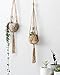 Mkono Small Macrame Plant Hangers Jute Hanging Planter 30 Inch (Fit Small Pot Up to 6 Inch) Indoor Wall Window Container Holder Basket Home Decor, 2 Packs