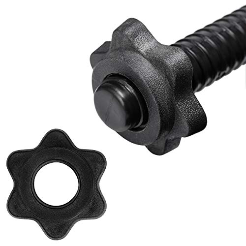 AFUT-Kurzhantelstange-Laenge-177-Zoll-Hantelstange-kurz-mit-Sternverschluessen-Stahl-verchromt-Kurzhantel-geraendelt-1PCS2PCS