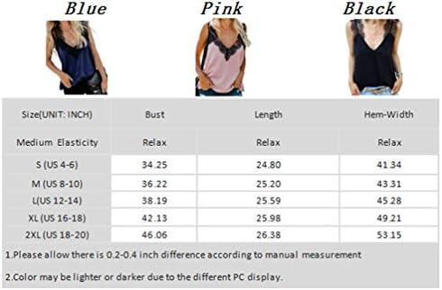 BLENCOT Women's V Neck Lace Strappy Cami Tank Tops Casual Loose Sleeveless Blouse Shirts 5 BLENCOT Women's V Neck Lace Strappy Cami Tank Tops Casual Loose Sleeveless Blouse Shirts