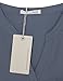 Messic Chiffon Tunic for Ladies, Women Soft Vintage Roll up Chiffon Office Blouse Shirt(X-Large, BlueGray)