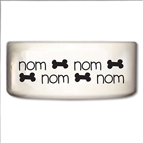 VICTORYSTORE.COM Ceramic Dog Bowl â€“ Nom Nom Nom Nom