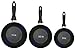 Lux Decor Collection Aluminum Nonstick Frying Pan Set - 3 Piece (8 Inches, 9.5 Inches, 11 Inches) - Fry Pan Cookware Set - Non stick Skillet Set- Kitchen Pans- Dishwasher Safe