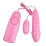 Crazycity Sex Toy Double Vibrating Egg Dual Stimulator G-spot Vibrator Vibe Double Bullet Pocket Rocket Flirting Toy Thrustor Pleasure Wand for Women