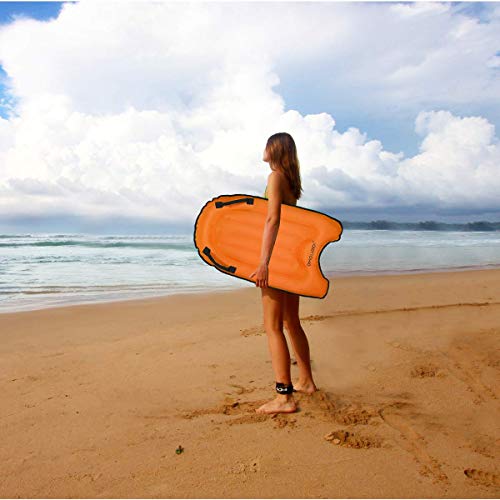 OMOUBOI Inflatable Bodyboard Pool Float Swim Air Bed (Orange) - Thumbnail 6