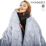 &Eacute;LEVER sSnooze Weighted Blanket - Stylish Weighted Blanket Adult, for Kids, Smallest Pockets & Glass Beads, Heavy Blanket (48"x72" - 15 lbs, Weighted Blanket, Slate Blue)