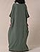 Mordenmiss Women's Bat Sleeve Summer Maxi Dress New (Large, Green)