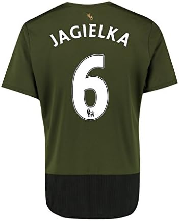 2015-2016 2nd Away Match #6 Jagielka Football Soccer (Olive) Jersey