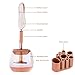 Tobeape Makeup Brush Cleaner and Dryer Machine, Portable Electronic Automatic Brushes Cleaner Instantly Wash and Dry All Size Cosmetic Brushes in 360 Rotation with 8 Rubber Holders - Pink